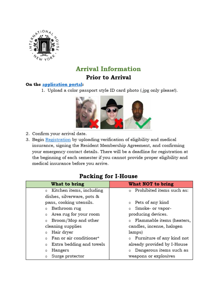 Arrival Information Final | PDF | Fee | Payments