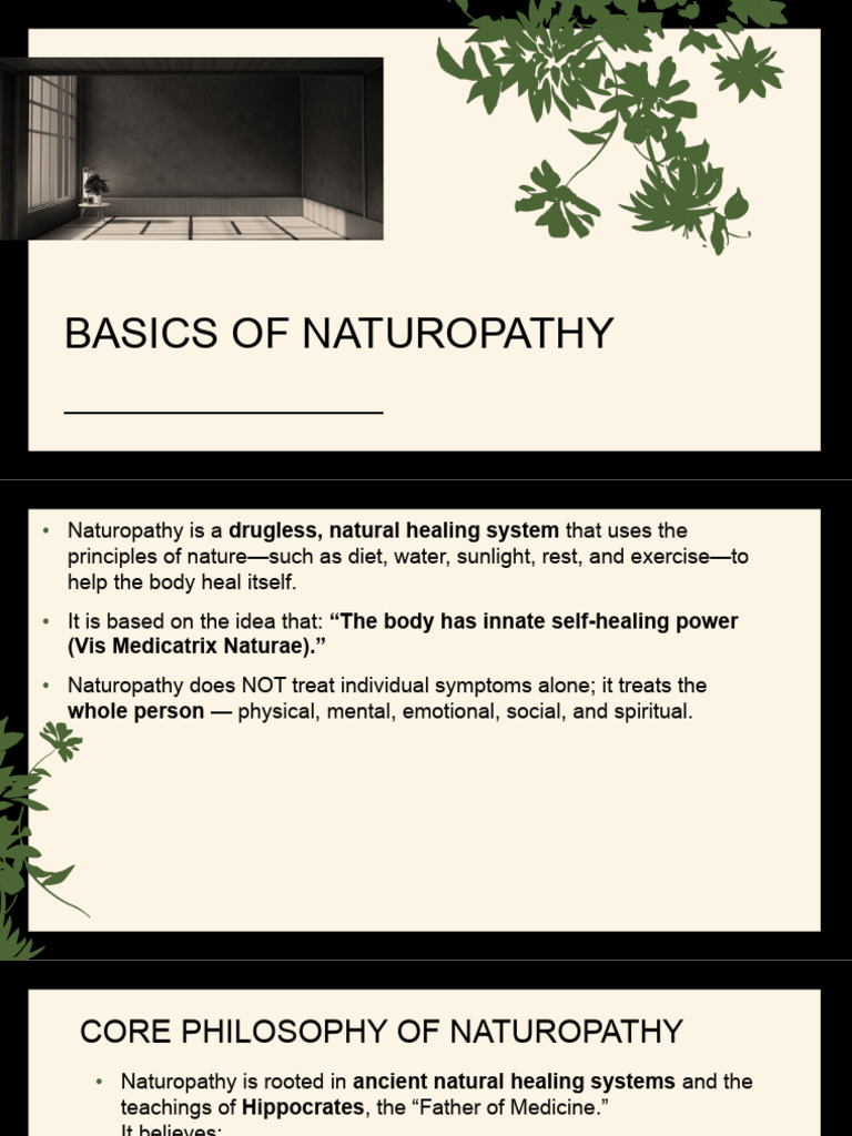 Basics of Naturopathy | PDF | Naturopathy | Clinical Medicine