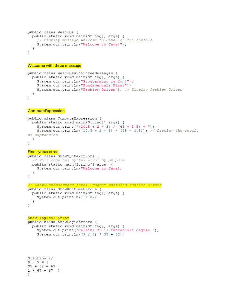 Lab 1 - Basics | PDF | Software | Object Oriented Programming