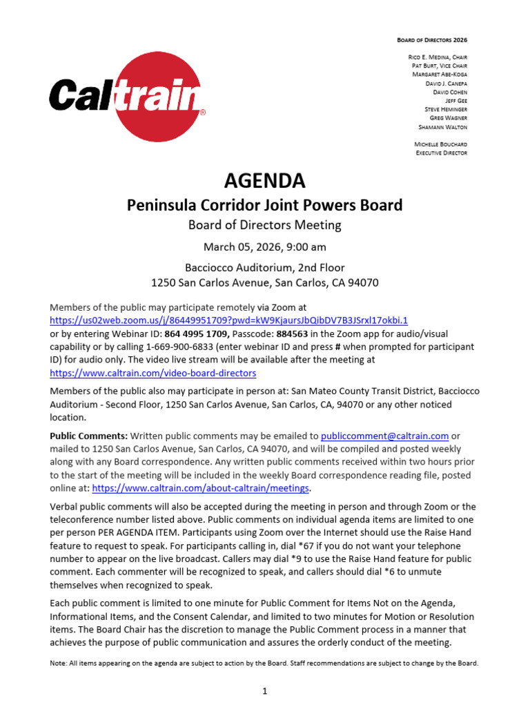 Caltrain 123454321 | PDF | Caltrain | Rail Transport