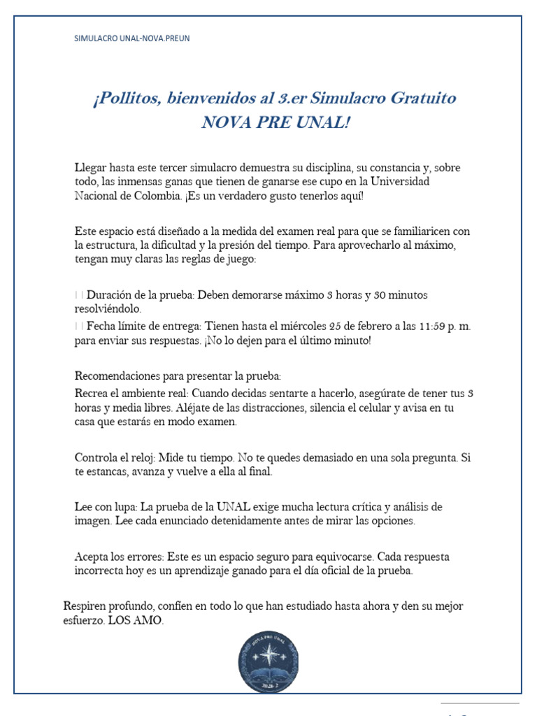 Simulacro Nova - Preun (1) - 1 | PDF | Las emociones | Charles Darwin