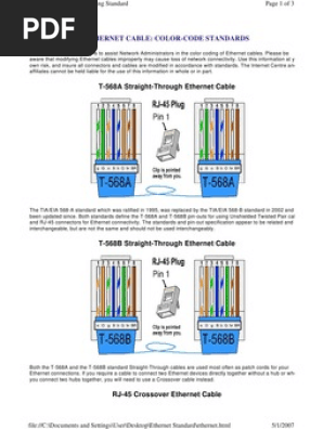 rj 45 color code pdf