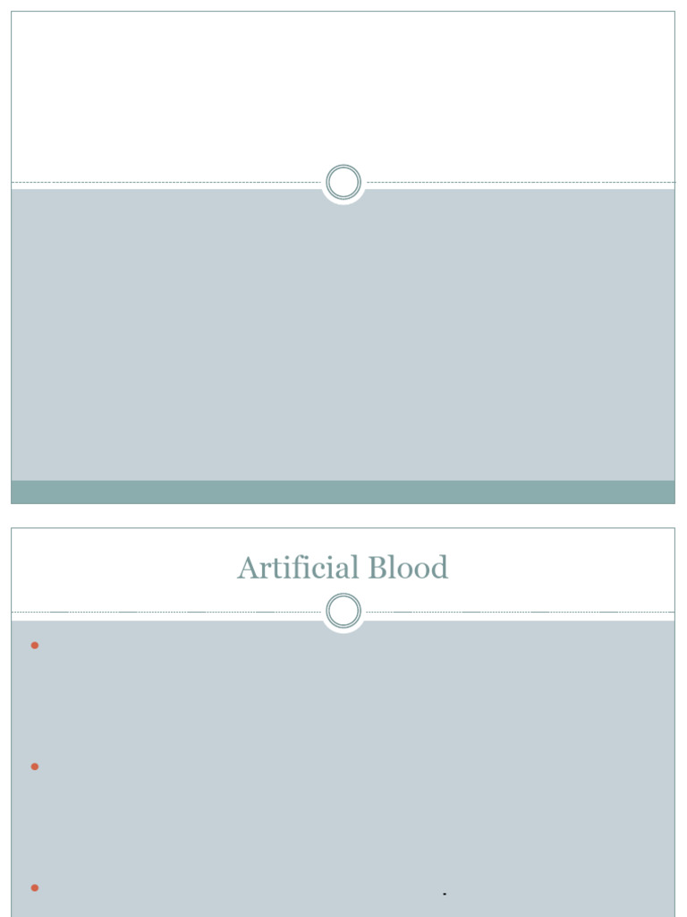 Artificialblood1 150513162448 Lva1 App6891 | PDF | Hemoglobin | Blood