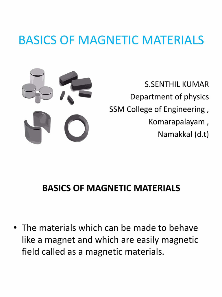 Lec 6.5 Magnetic Material | PDF