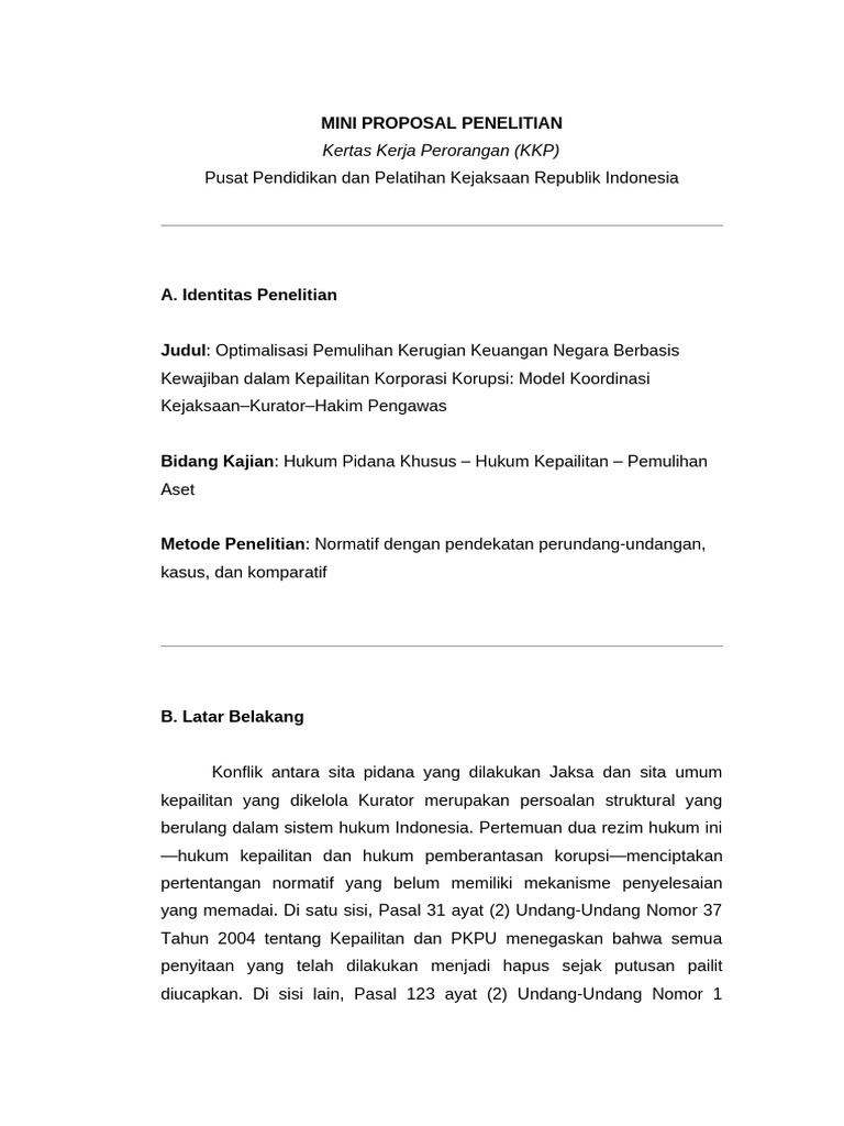 Mini Proposal | PDF
