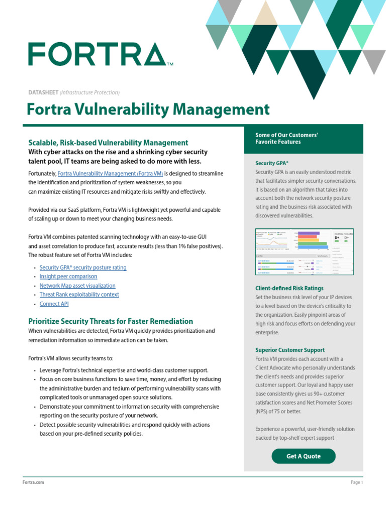 Fortra Vulnerability Management Datasheet | PDF | Cyberspace | Computer ...