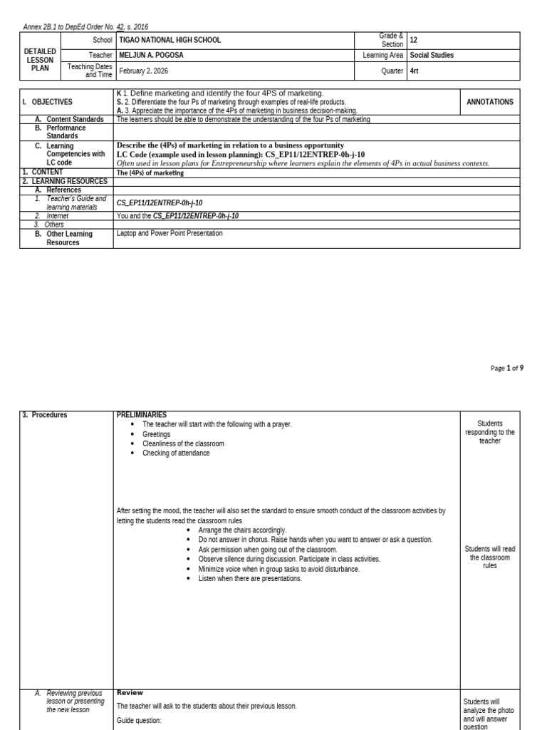 Lesson Plan Demo Ranking | PDF | Marketing | Teachers
