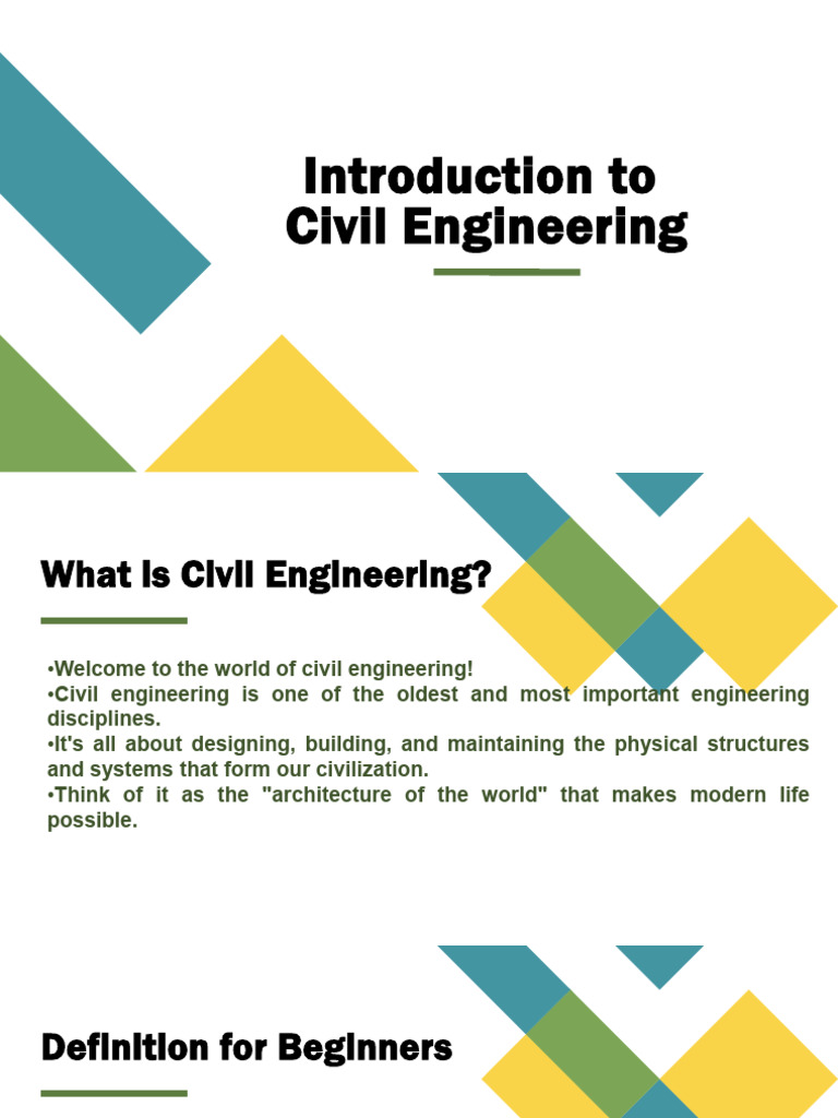 Introduction To Civil Engineering 1 8 | PDF