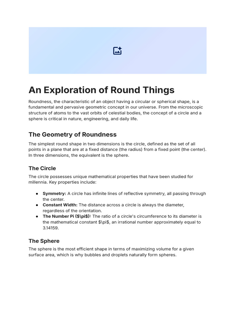 An Exploration of Round Things | PDF | Sphere | Circle