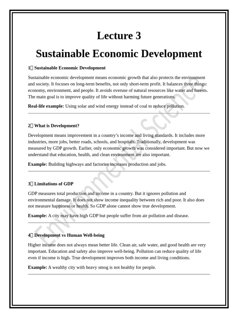 Environmental Science Mids Notes | PDF | Sustainability | Water Scarcity
