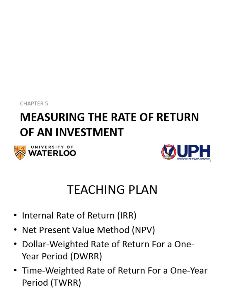 Financial Mathematics 5 | PDF | Internal Rate Of Return | Net Present Value