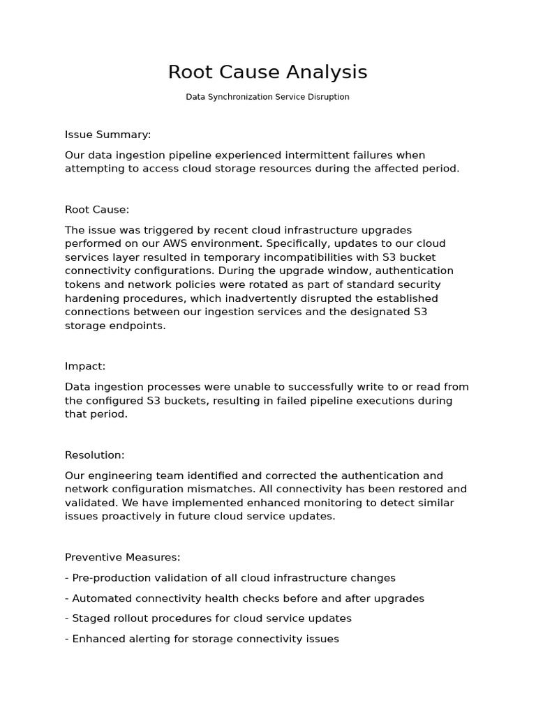 Root Cause Analysis | PDF