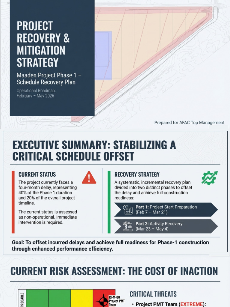 Maaden Project Schedule Recovery Presentation | PDF