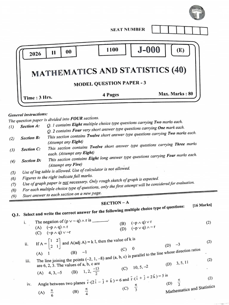 Mathematics Paper 3 | PDF