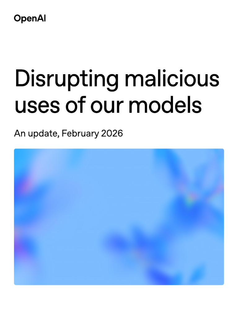 2026 Disrupting Malicious Uses of AI | PDF | Artificial Intelligence ...