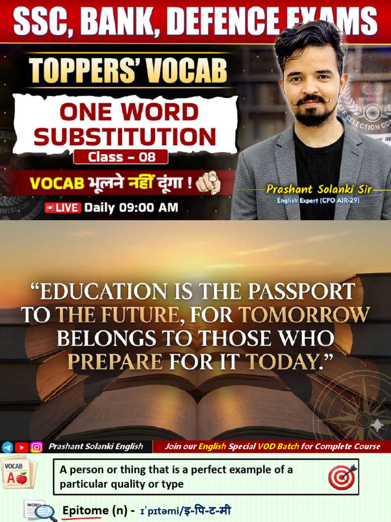 Vocab Class 08 (Class Notes) | PDF
