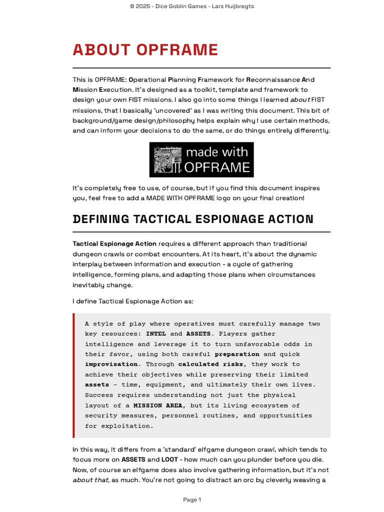 Op Frame | PDF | Military Intelligence | Surveillance