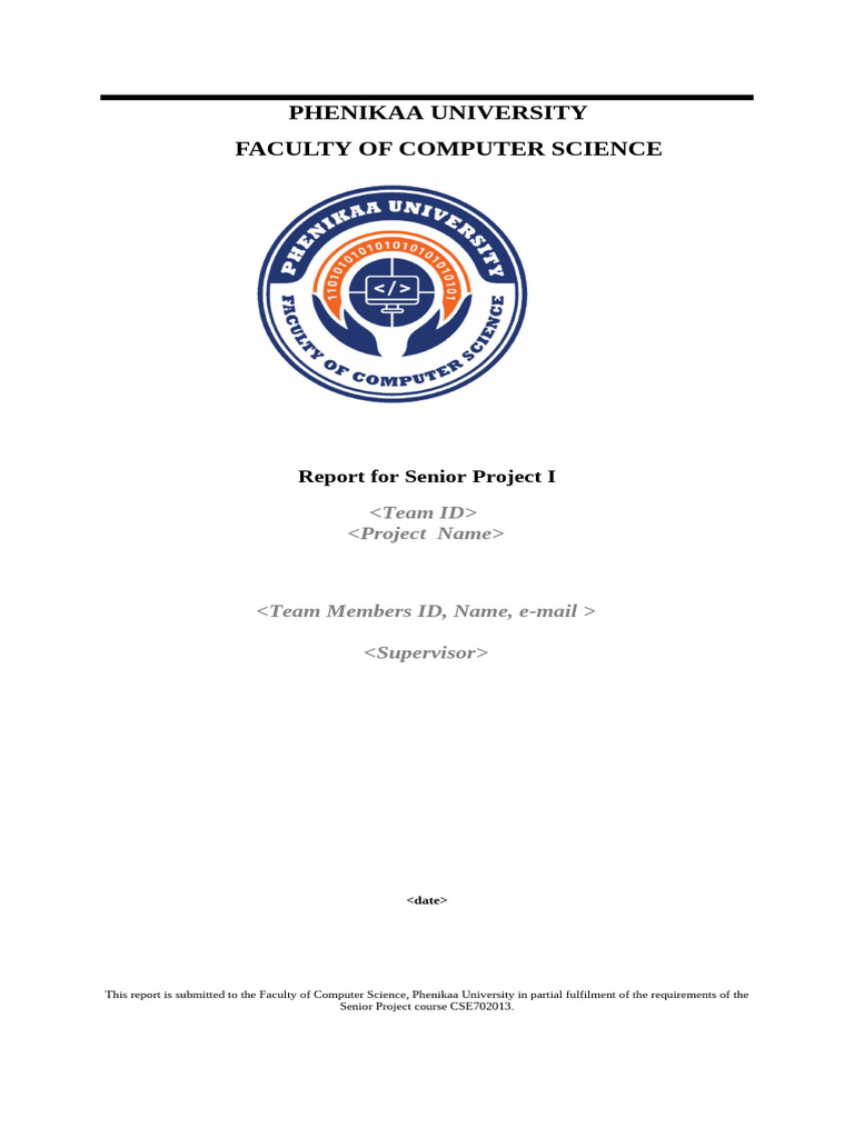 CSE702013 Report Template en V1 | PDF | Use Case | System
