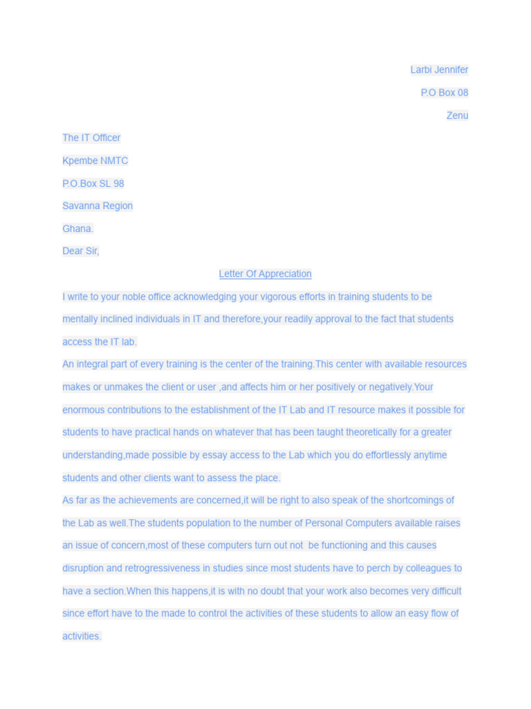 Appreciation | PDF