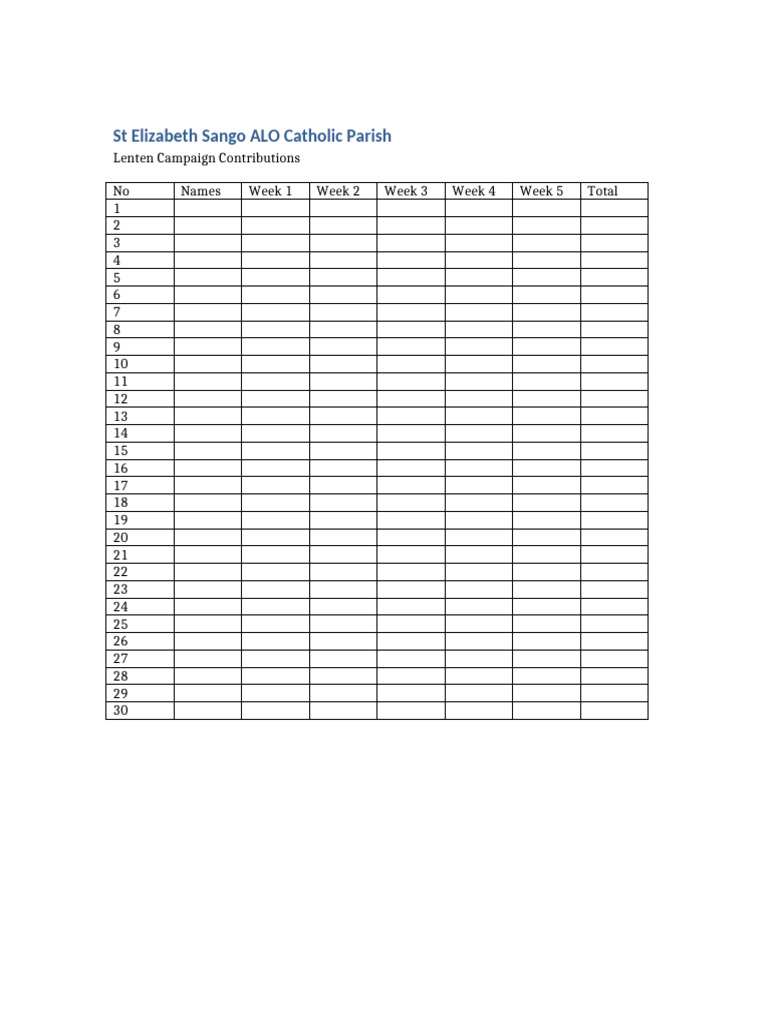 Church Contribution Form-1 | PDF