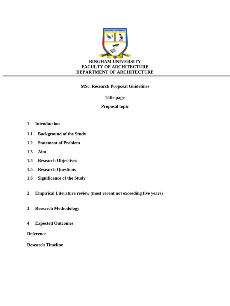 Research Proposal Formart | PDF