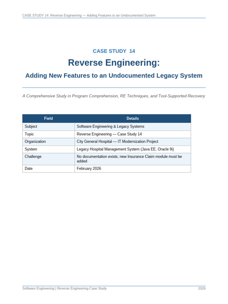 Reverse Engineering Case Study | PDF | Databases | System