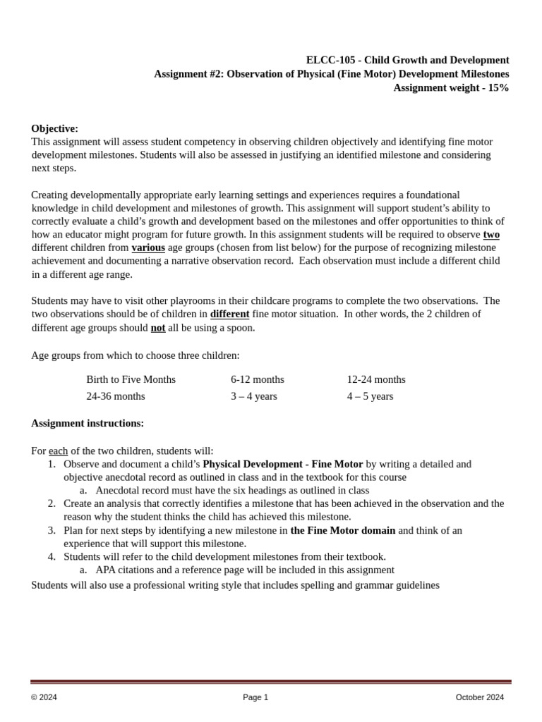 ELCC-105 v2-0 Assignment 2 2024-1022 (Accomplished) | PDF | Behavioural ...
