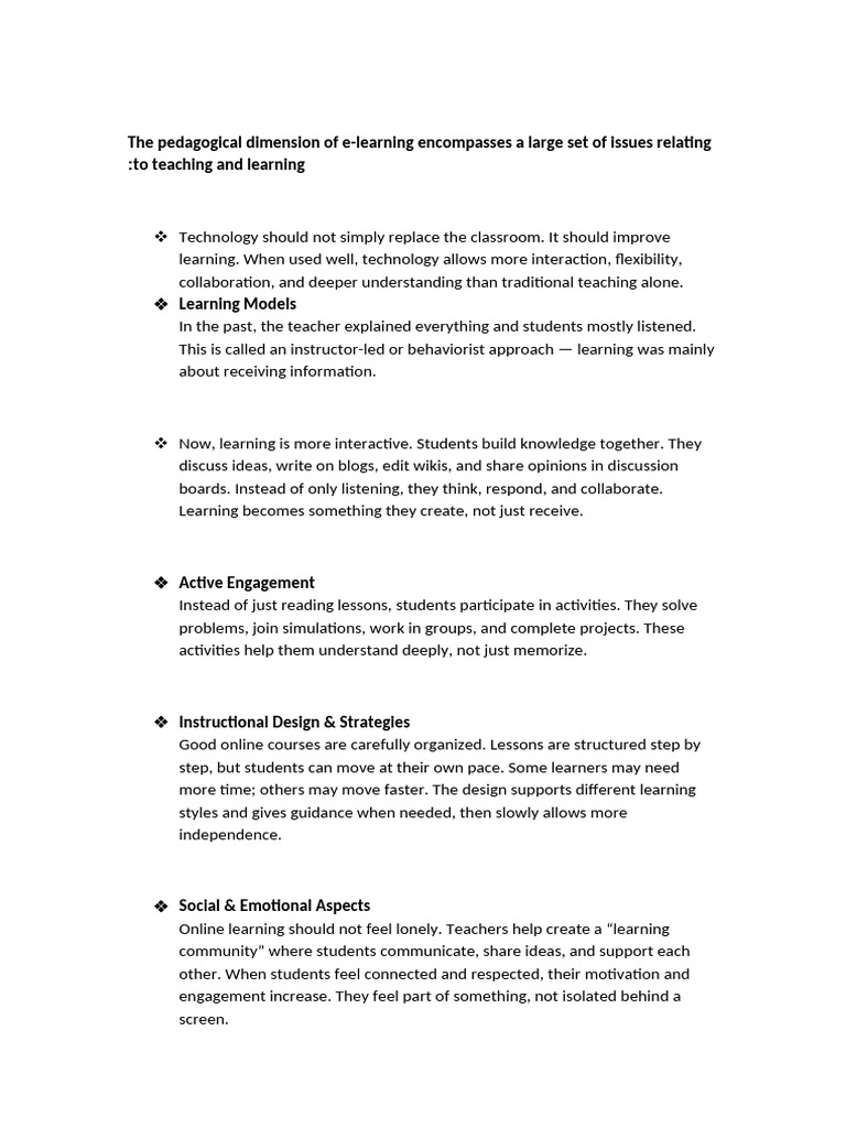 E Learning | PDF | Educational Technology | Learning