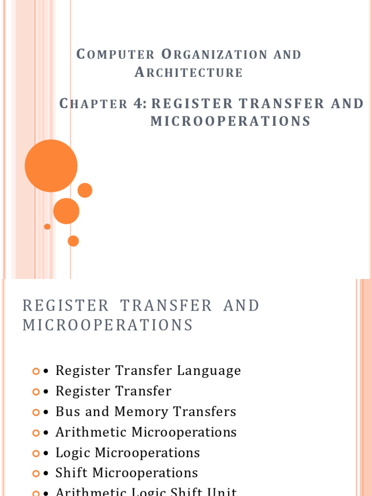 Chapter 4 Register Transfer and Microoperations | PDF | Computer ...