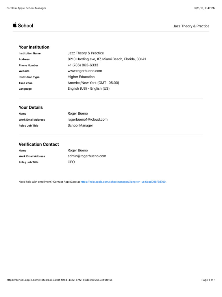 Enroll in Apple School Manager | PDF