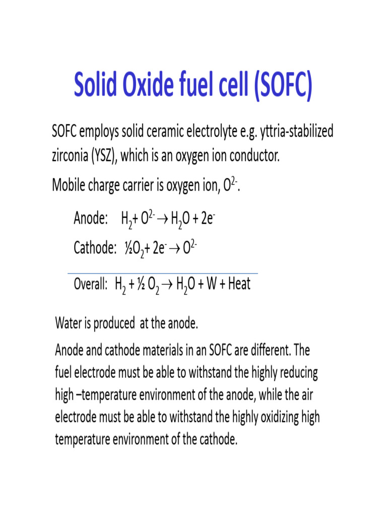 Solid Oxide Fuel Cell - SOFC 185984624843 | PDF | Solid Oxide Fuel Cell ...