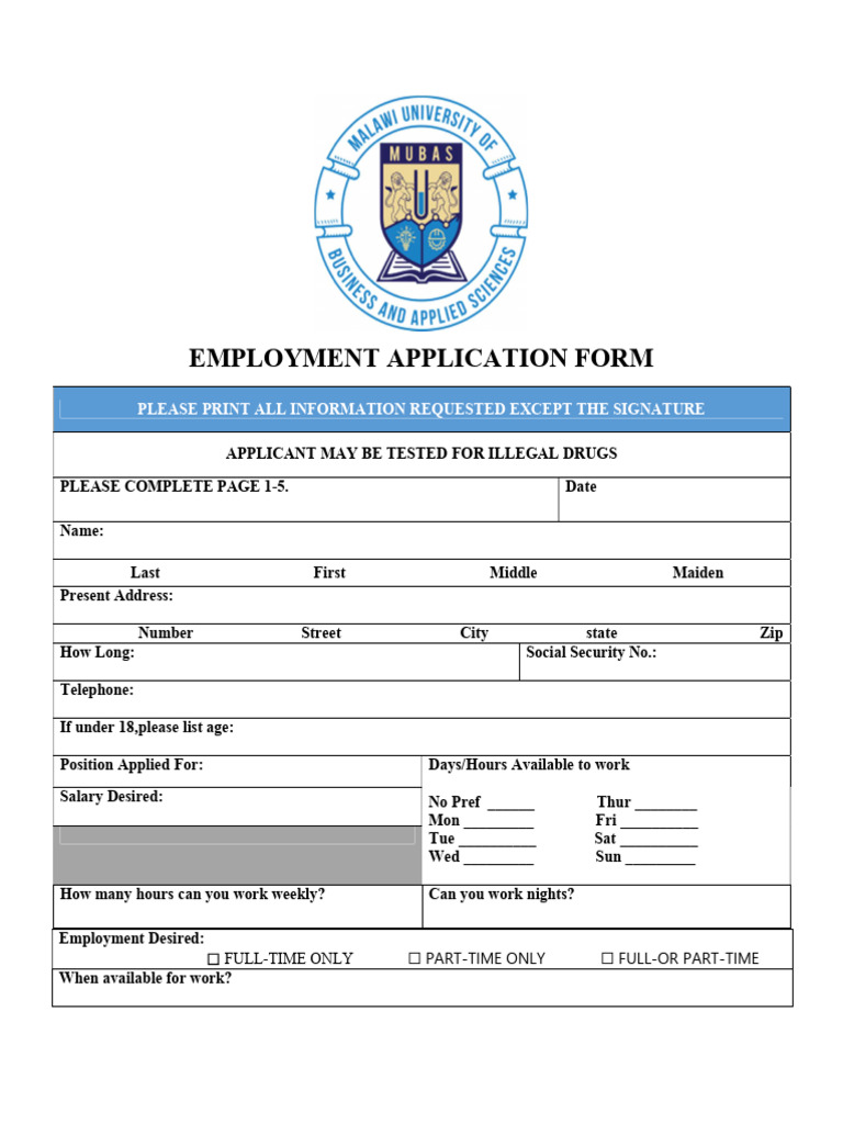 Application Form | PDF
