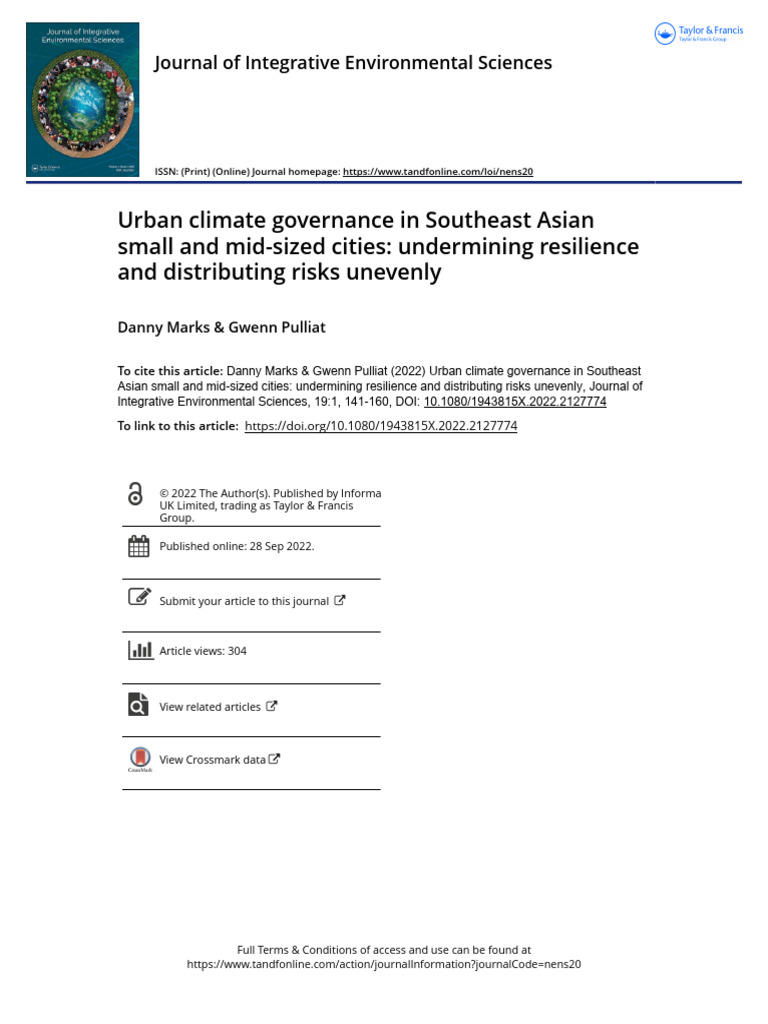 [15] Urban Climate Governance in Southeast Asian | PDF | City | Flood