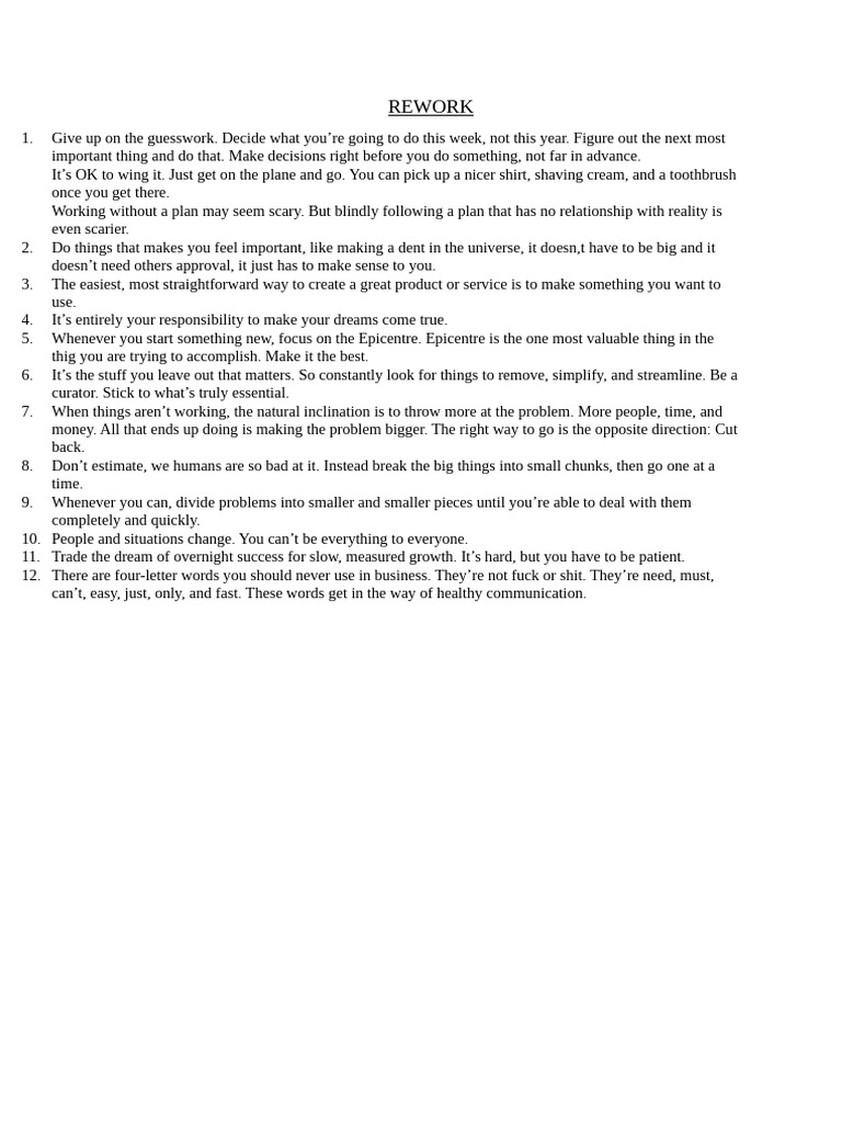 Rework | PDF