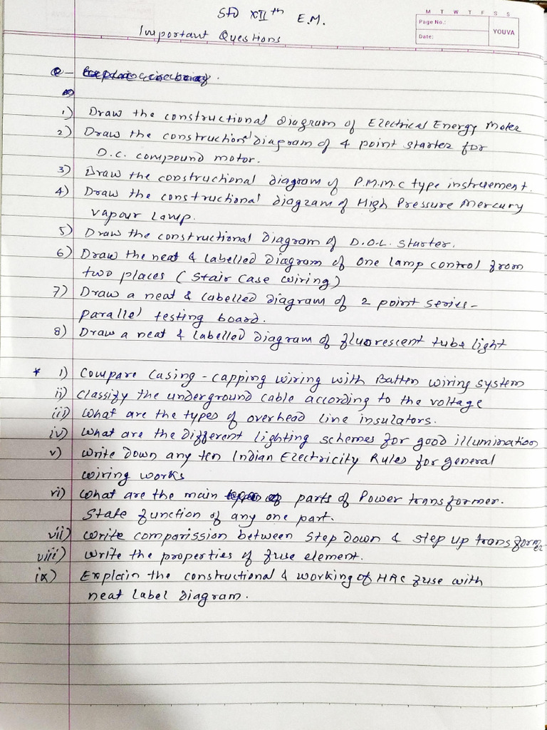 Important Questions STD 12th | PDF