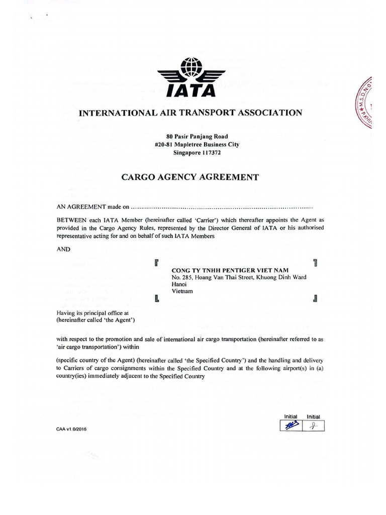 Cargo Agency Agreement | PDF