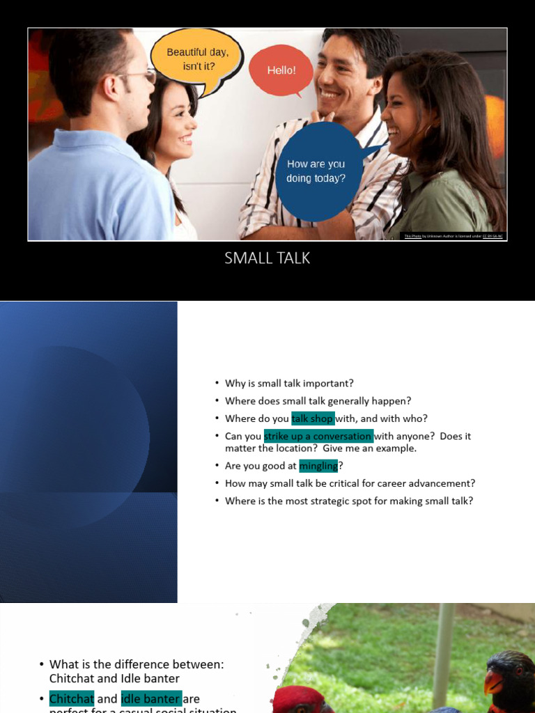 Small Talk b1c2 Conversation Topics Dialogs Crosscultural Communic ...