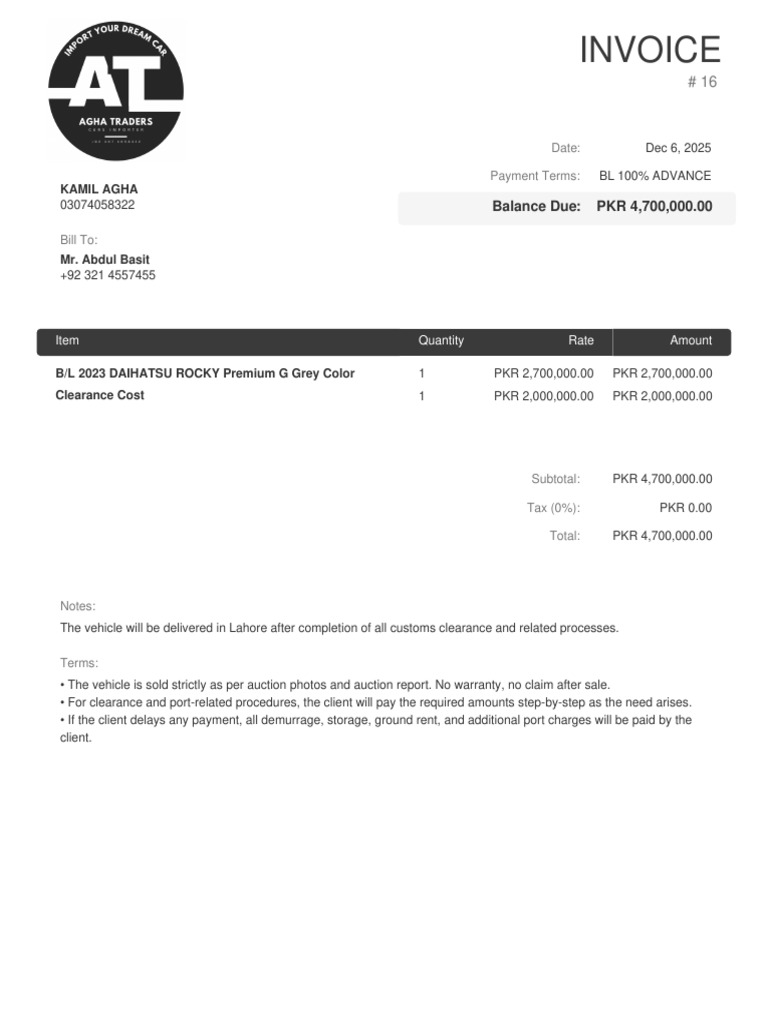 Invoice 16 | PDF