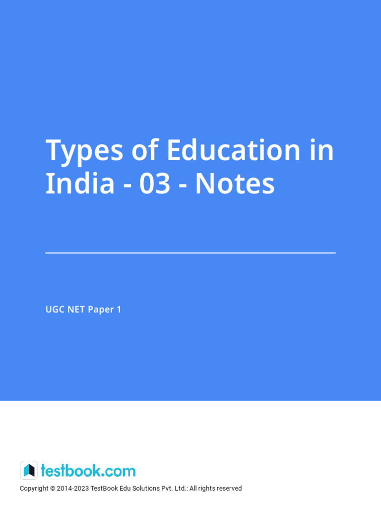 Types of Education in India - 03 - Notes | PDF | Kyoto Protocol | Clean ...