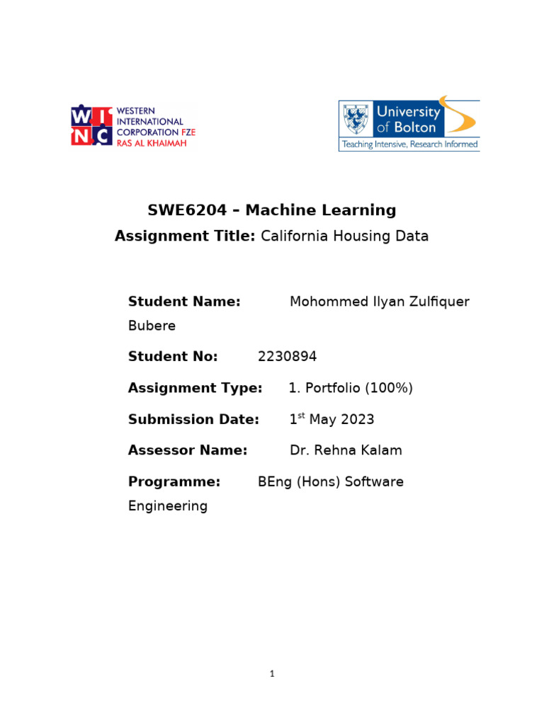SWE6204 Report | PDF | Machine Learning | Cluster Analysis
