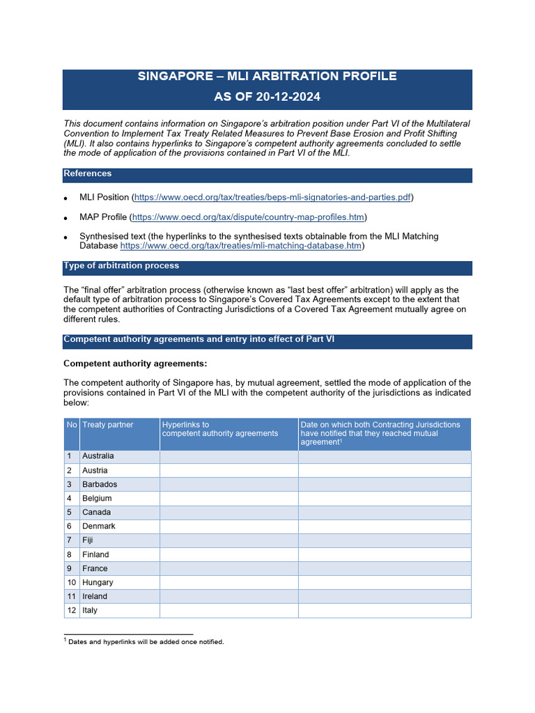MLI Arbitration Singapore | PDF | Justice | Crime & Violence