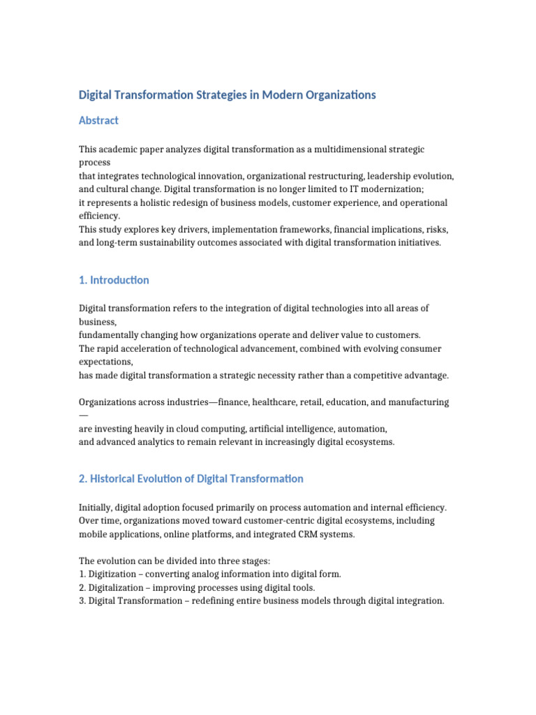 Digital Transformation Strategies Extended | PDF | Performance ...