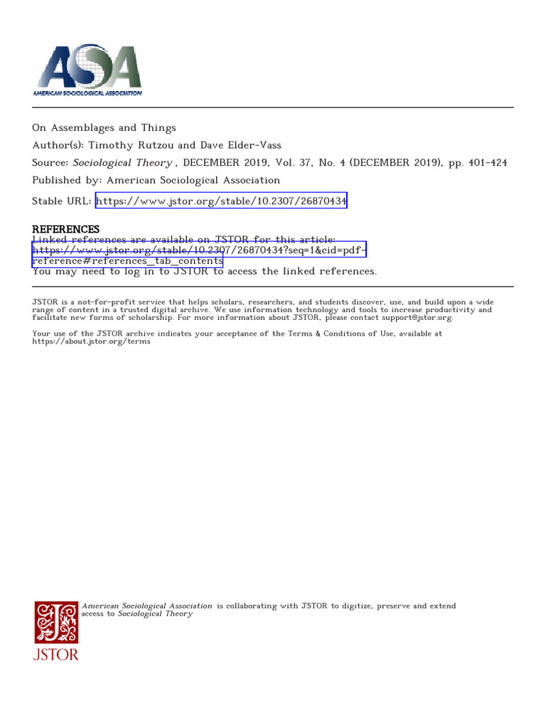 Rutzou AssemblagesThings 2019 | PDF | Causality | Ontology