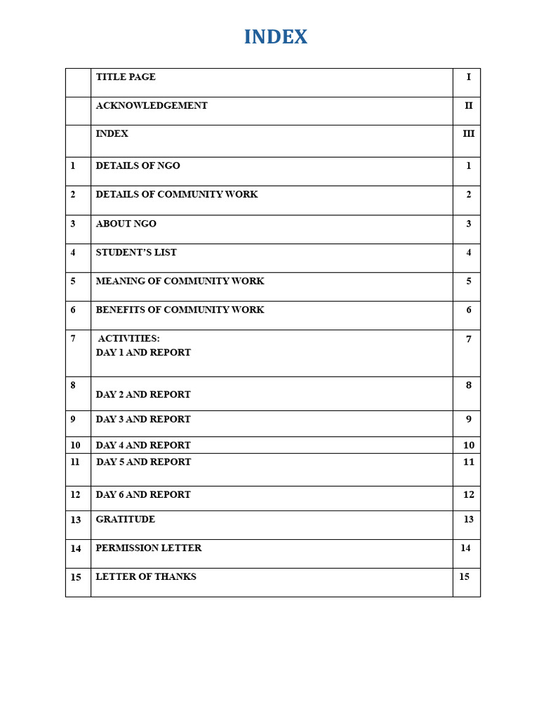 Index III Final | PDF