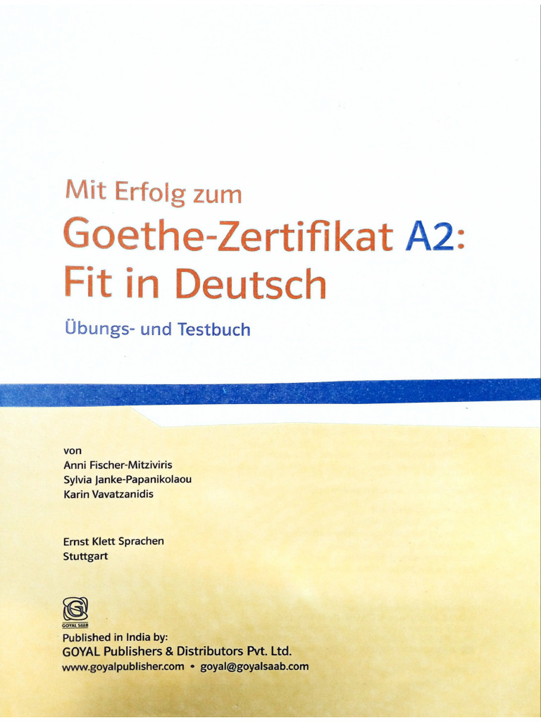 Fit in Deutsch 2 Prüfung | PDF