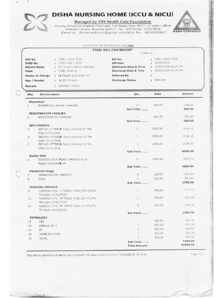 Final Bill | PDF