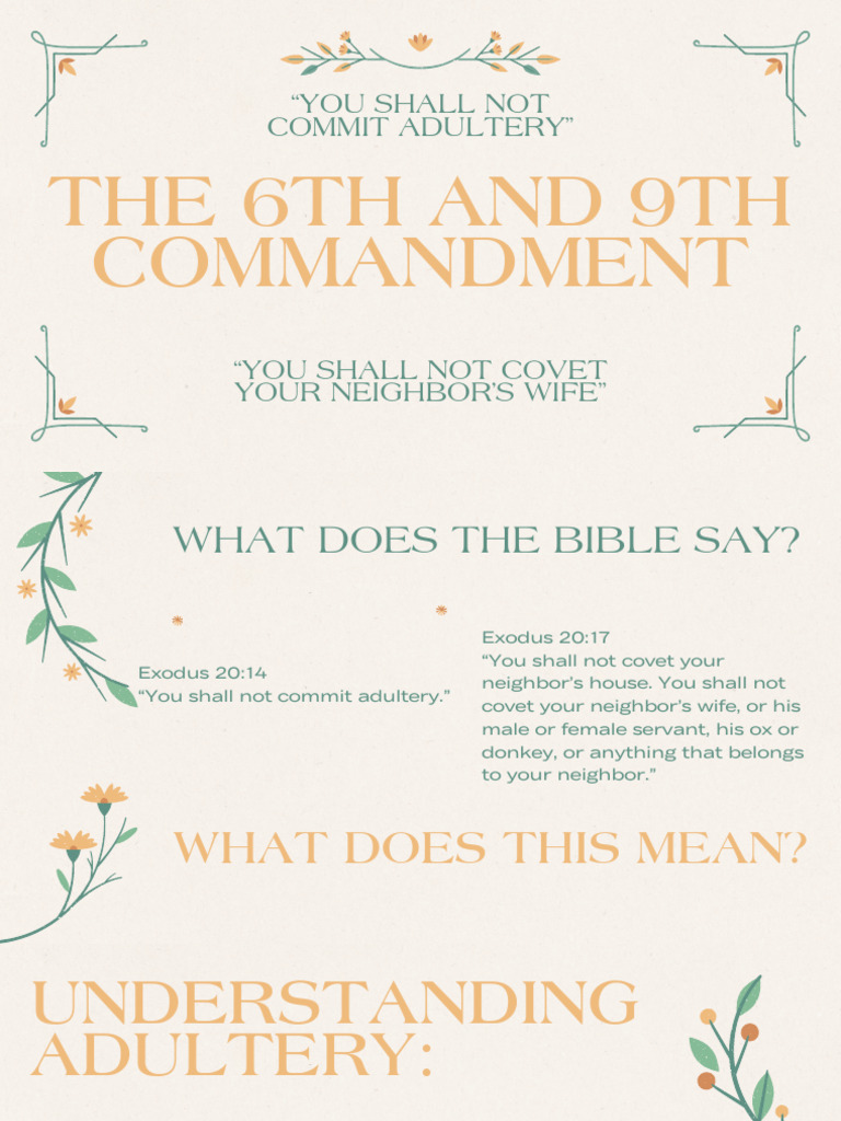 6th and 9th Commandment | PDF | Chastity | Human Sexuality