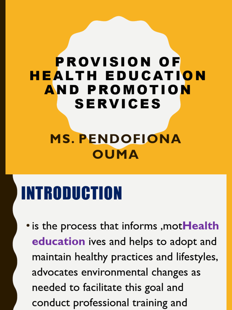 Health Promotion and Education (Autosaved) | PDF | Health Promotion ...