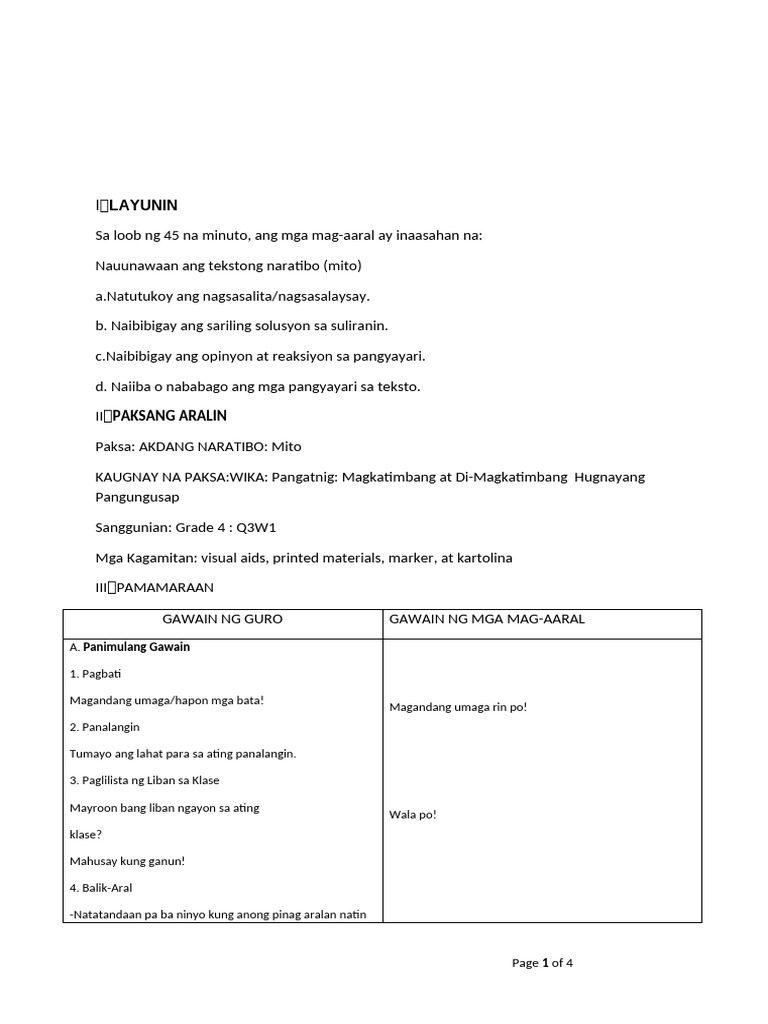 LP Filipino | PDF
