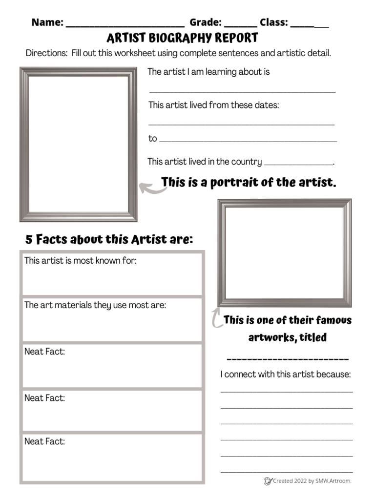 Artist Biography Report: This Is A Portrait of The Artist | PDF